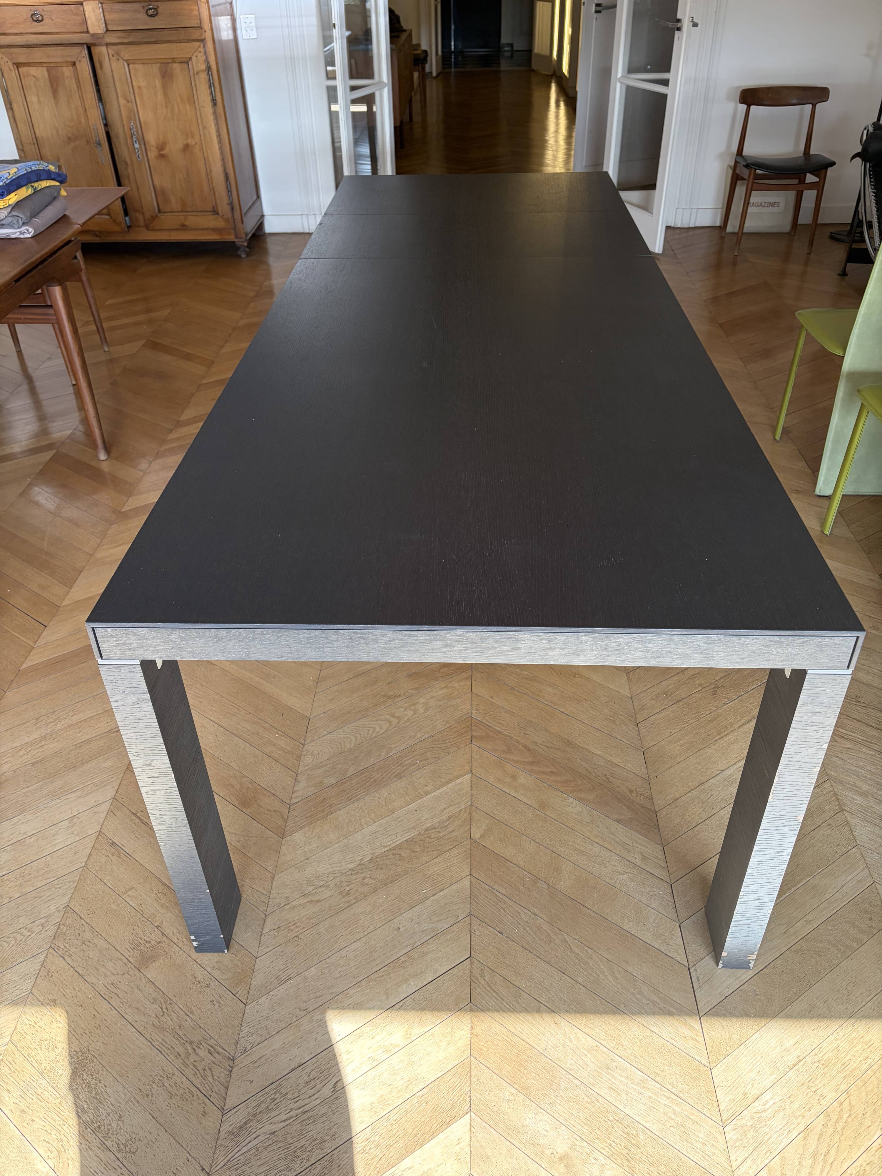 Dark Wenge Dining Table 170(+50+60) x 100 x 75