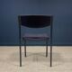 Set of 6 Gijs Van Der Sluis chairs in aubergine fabric with grey steel legs, 70s Netherlands