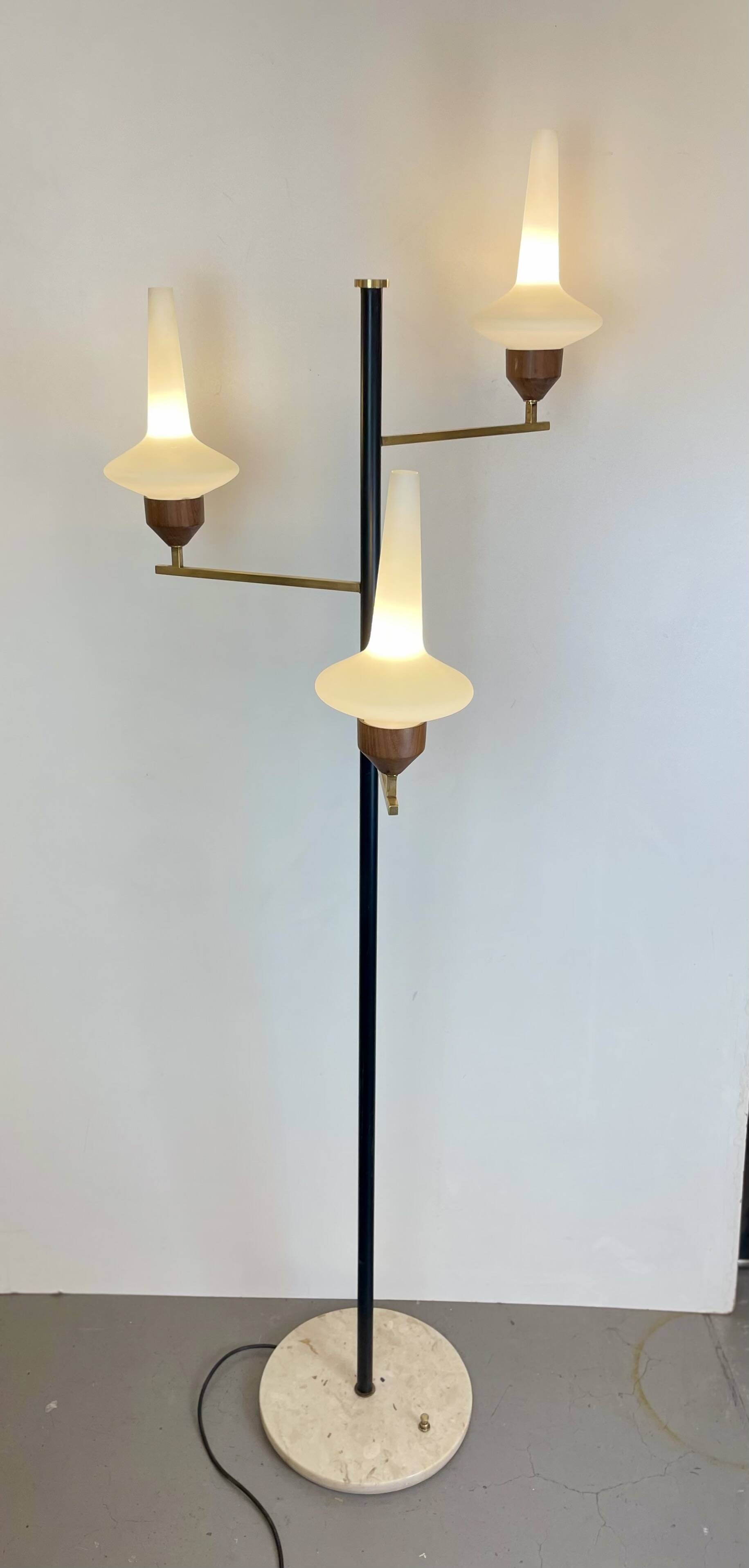 Mid-Century Floor Lamp att. To Stilnovo, 1950s