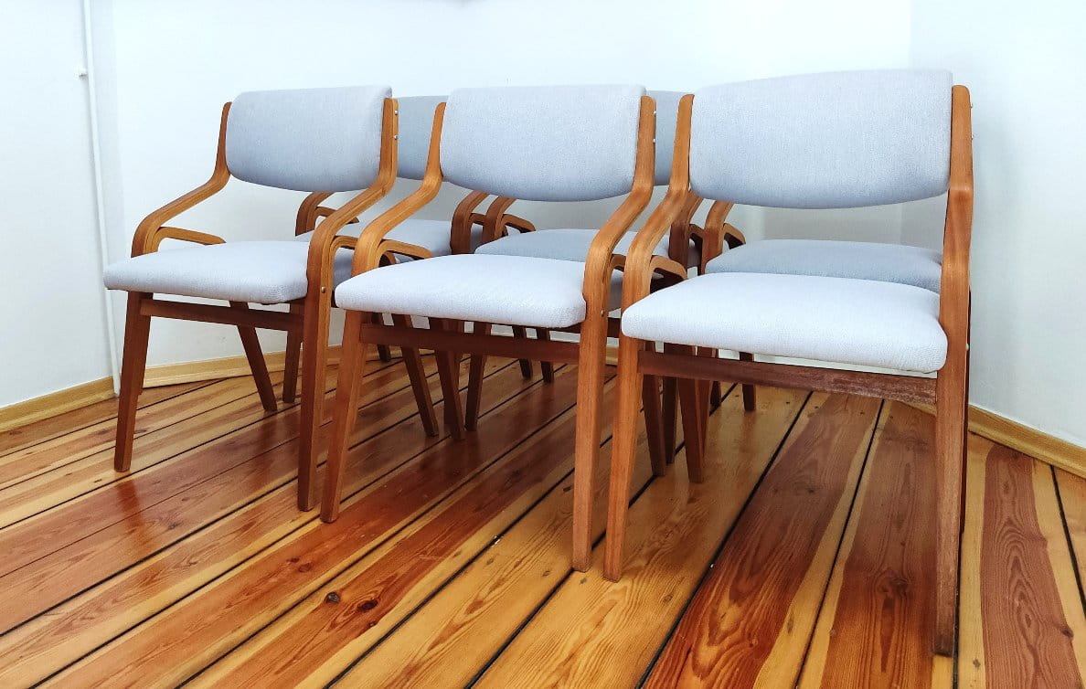 Set of Six Chairs by L. Volák for Dřevopodnik Holešov, Czechoslovakia, 1960s