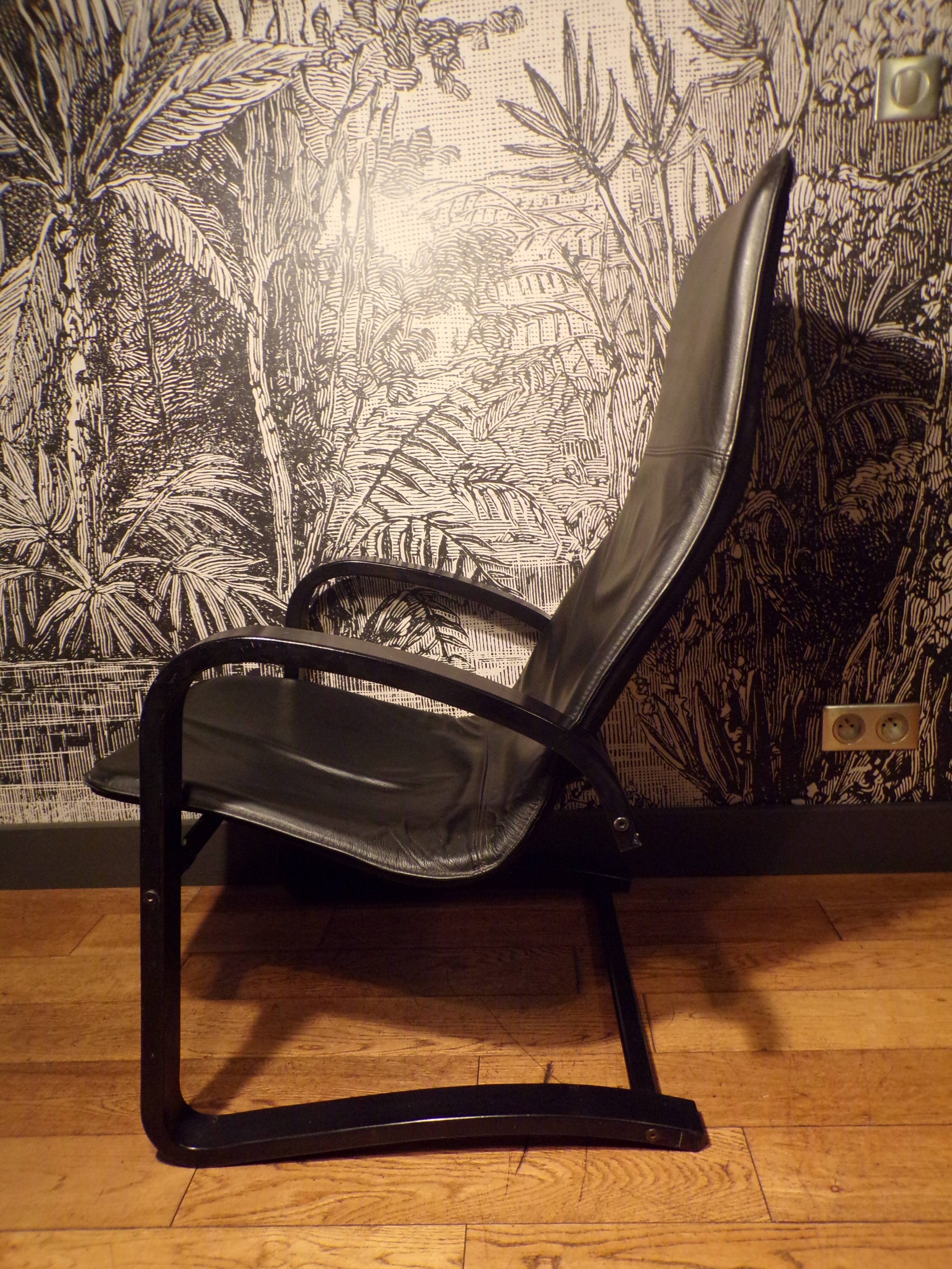 Scandinavian leather armchair