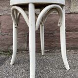 Vintage curved wooden stool