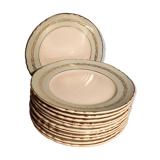 Suite of 12 dessert plates, 60s
