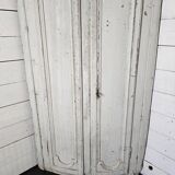 19th century curved corner cupboard in patinated oak