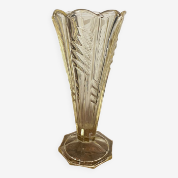 Art Deco molded glass vase
