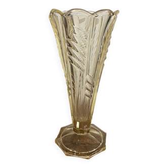 Art Deco molded glass vase