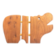 Dessous de plat vintage hippopotame en bois