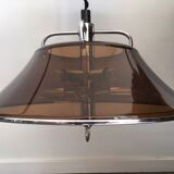1970's acrylic/chrome 8 bulb hanging lamp.