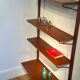 Vintage Scandinavian wall library in teak "Lisbet"