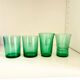 Lot de 4 verres vintage en verre vert