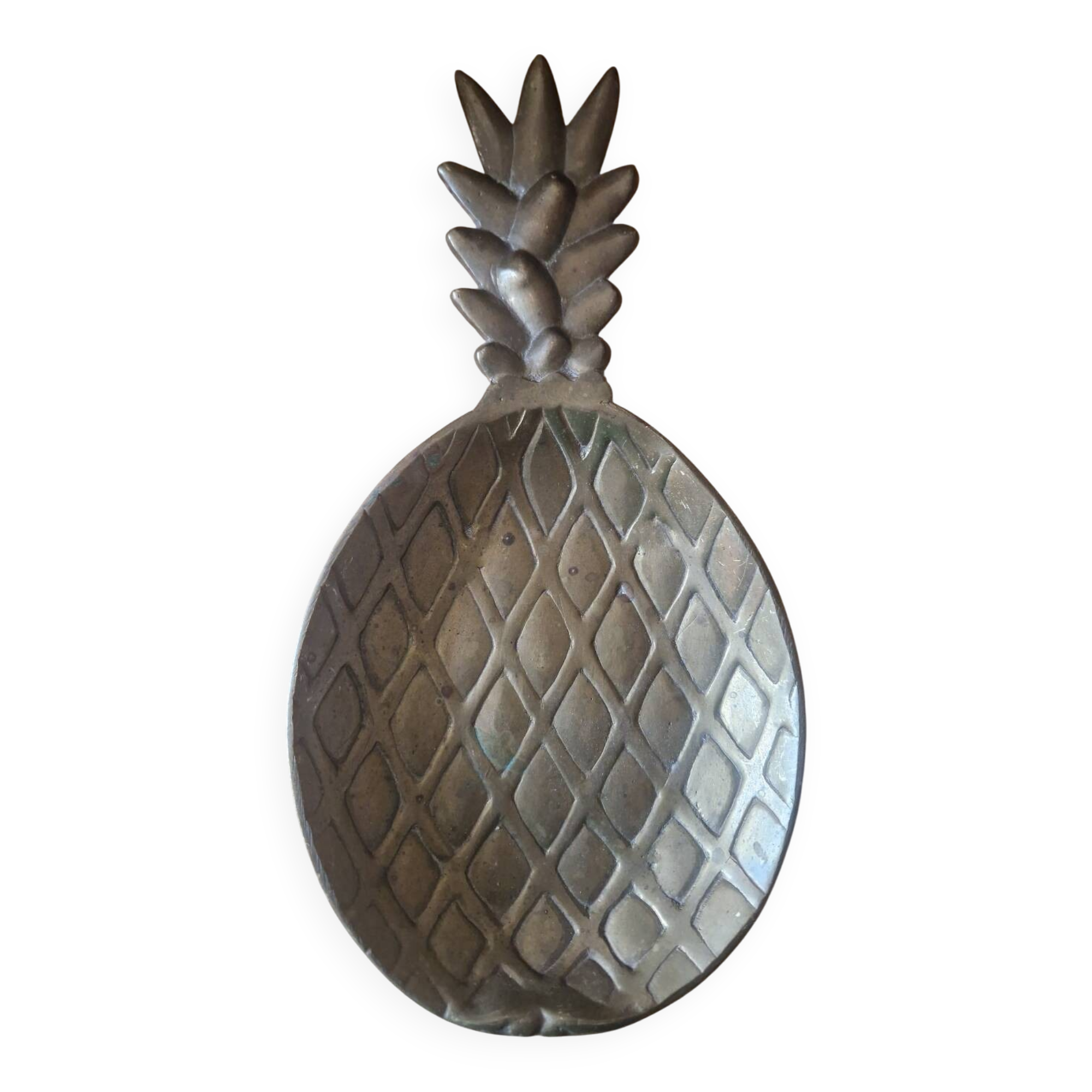 Vintage brass pineapple soap dish jewelry pocket
