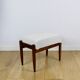 Edmund Homa stool, cream ivory white boucle seat - 2 pieces available
