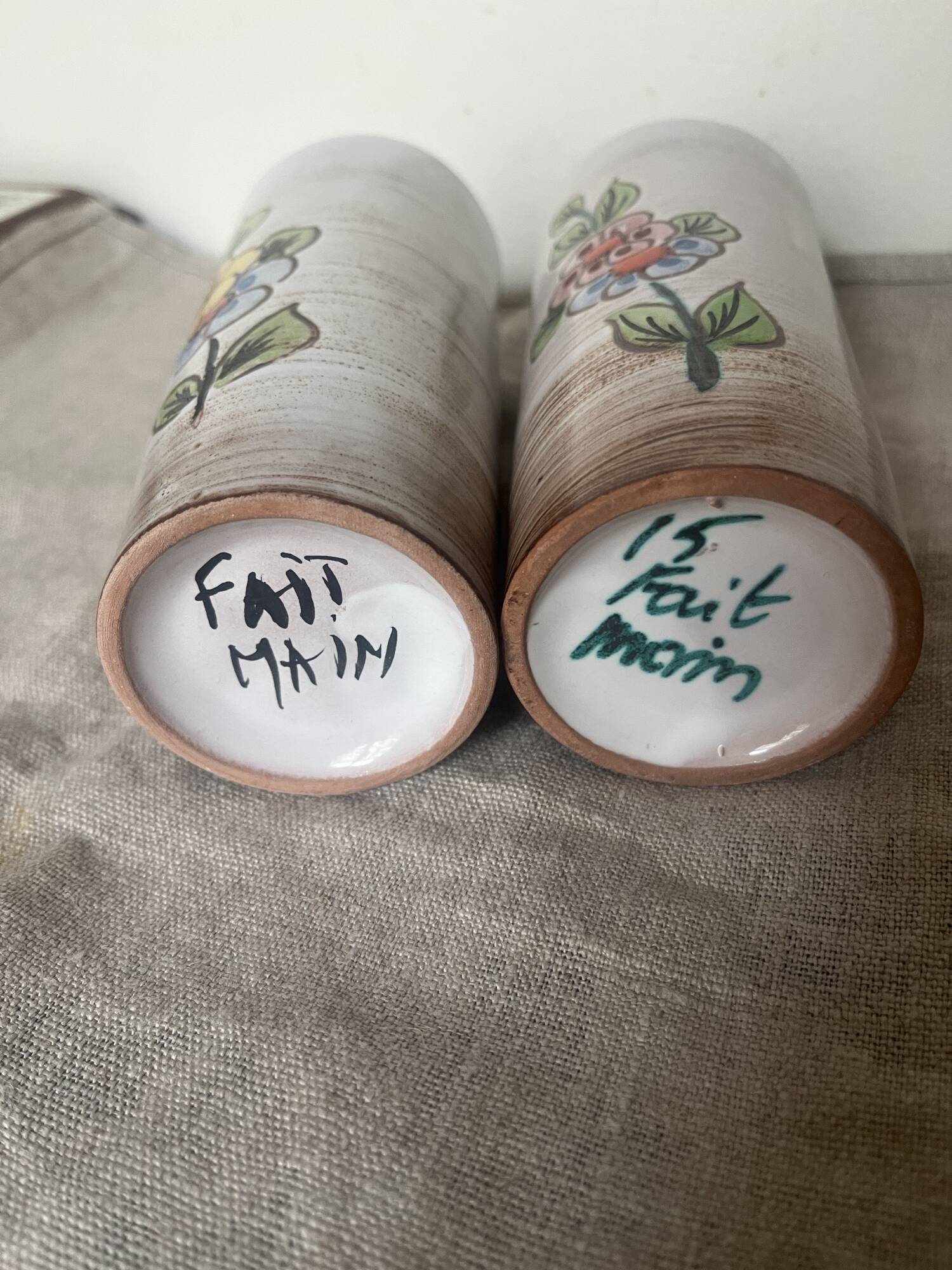 2 Sixties Vallauris orangeade glasses