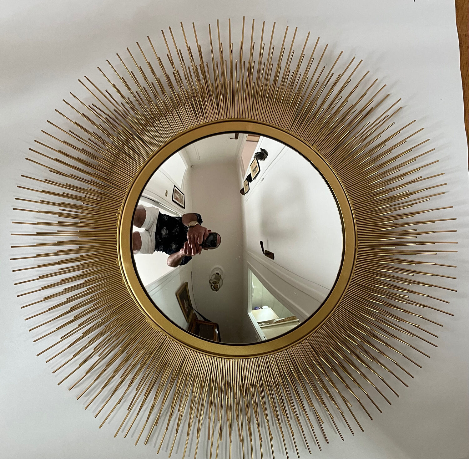 Witch's eye mirror in metal 58cm