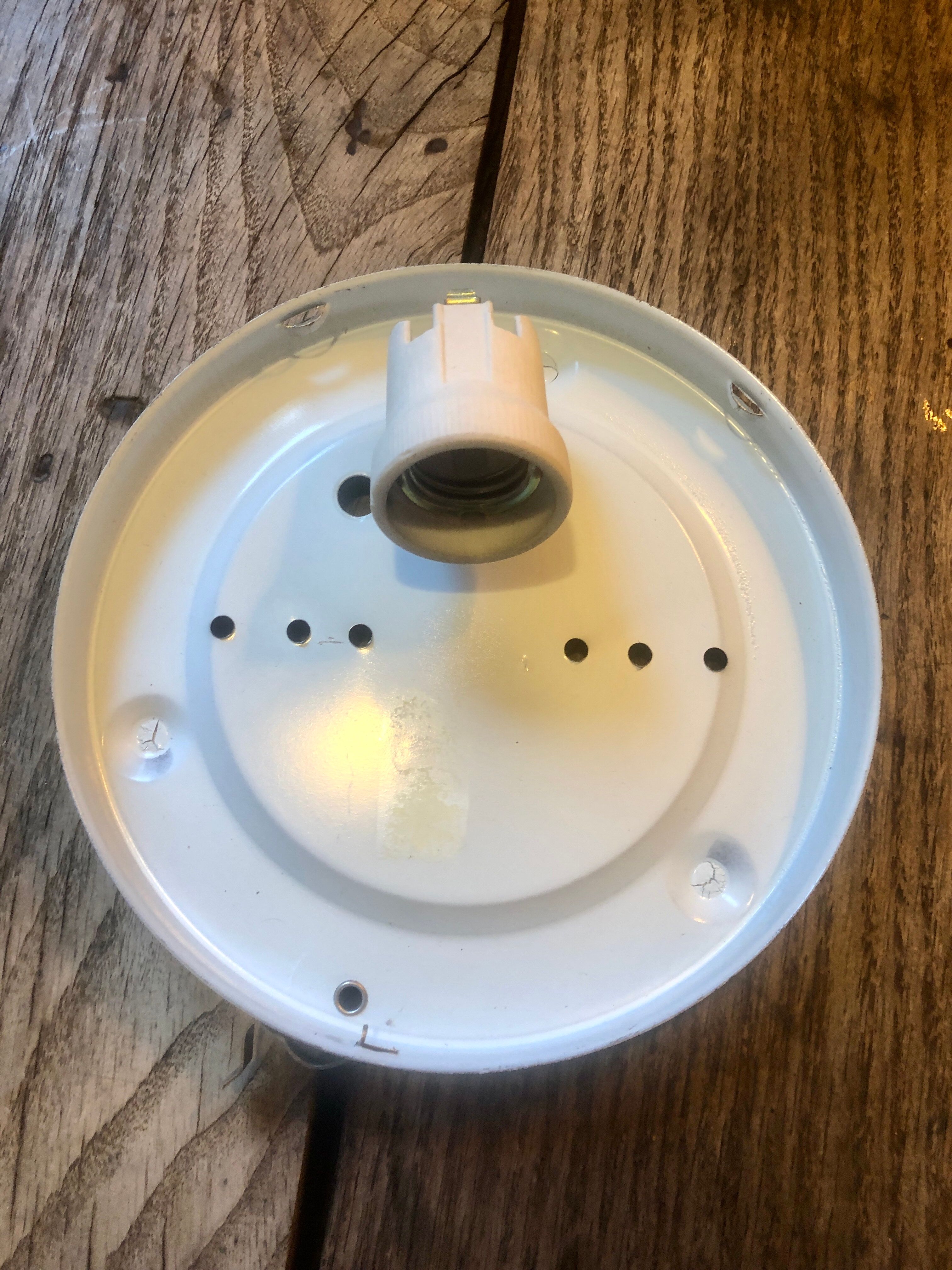 Cast glass ceiling lamp