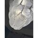 Contemporary Modern Sanded "Petals" Glass Chandelier
