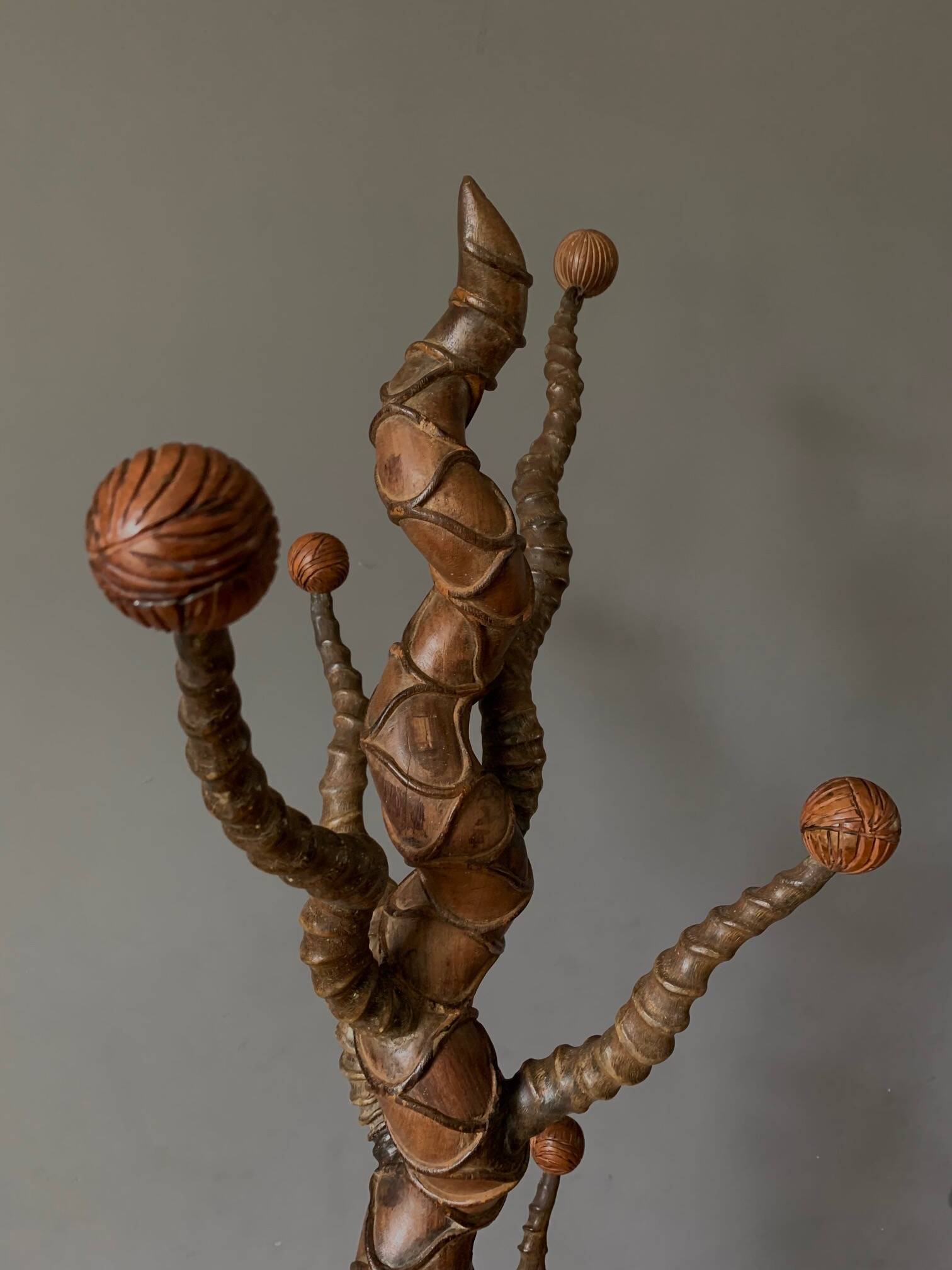 A Remarkable 19th Century Sculptured Rosewood & Buckhorn Hatstand