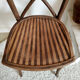 Striped curved wooden bistro chair