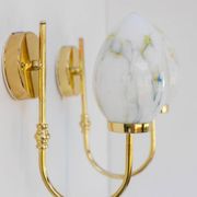 Vintage Scandinavian wall lights, 1980s, set of 2