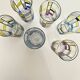 Set of 6 Vintage Hand-Painted Tall Glasses, USA 1950s-60s