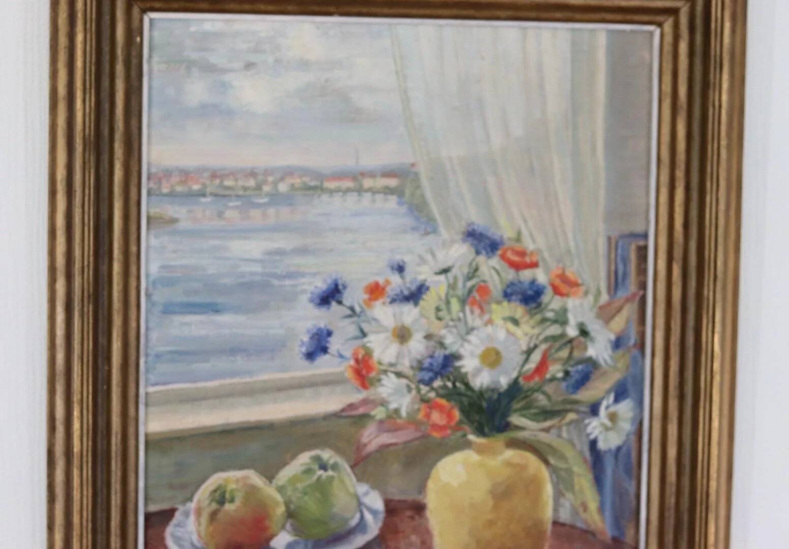 Nature morte avec vue par la fenêtre, par Gerhard Larsson, 1953
