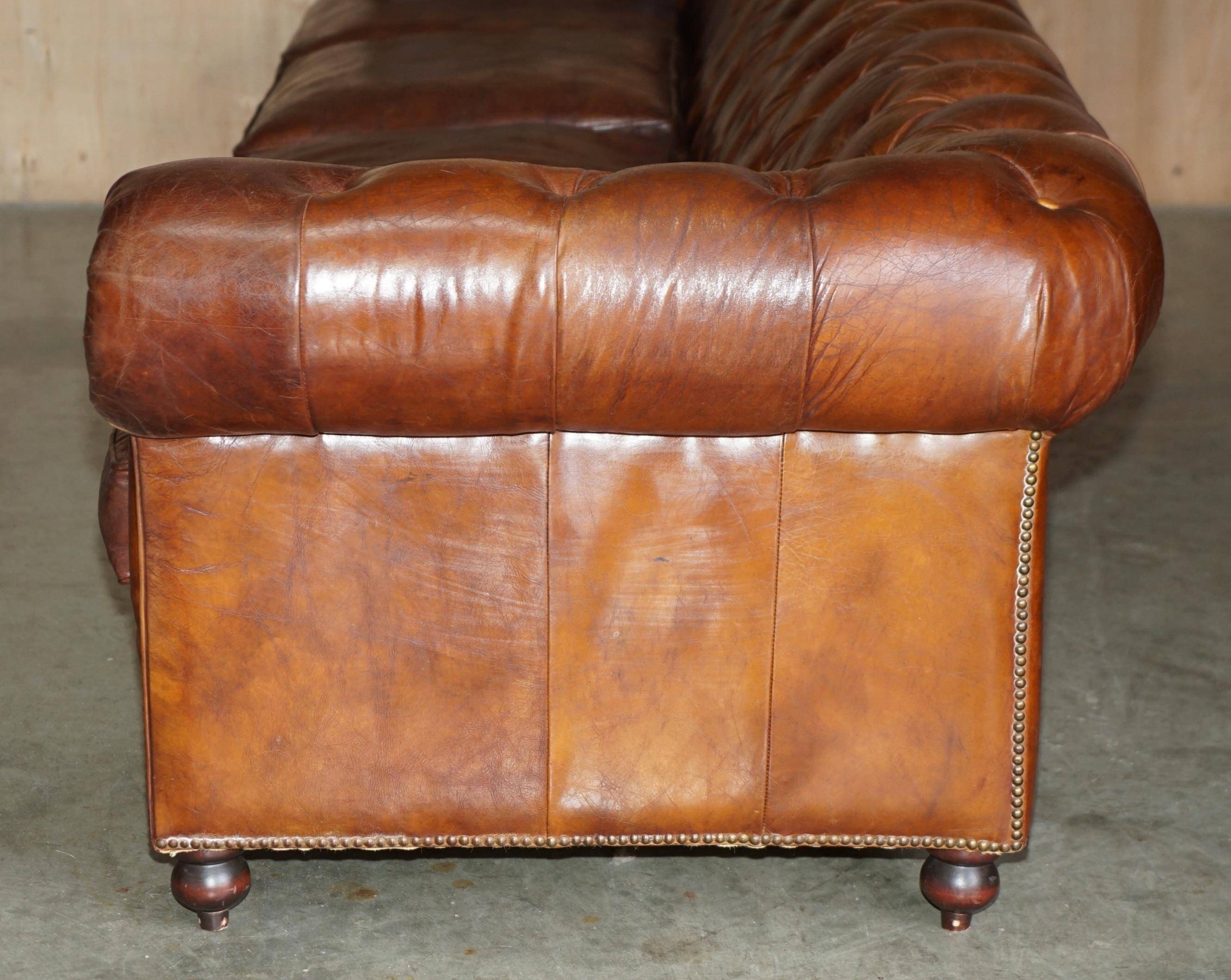 Heritage Biker Chesterfield Leather Sofa for 6 people by Timothy Oulton