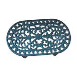 Oval metal green trivety patinated dp 112249