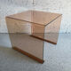 Smoked Plexiglass coffee table / side table, 1970.