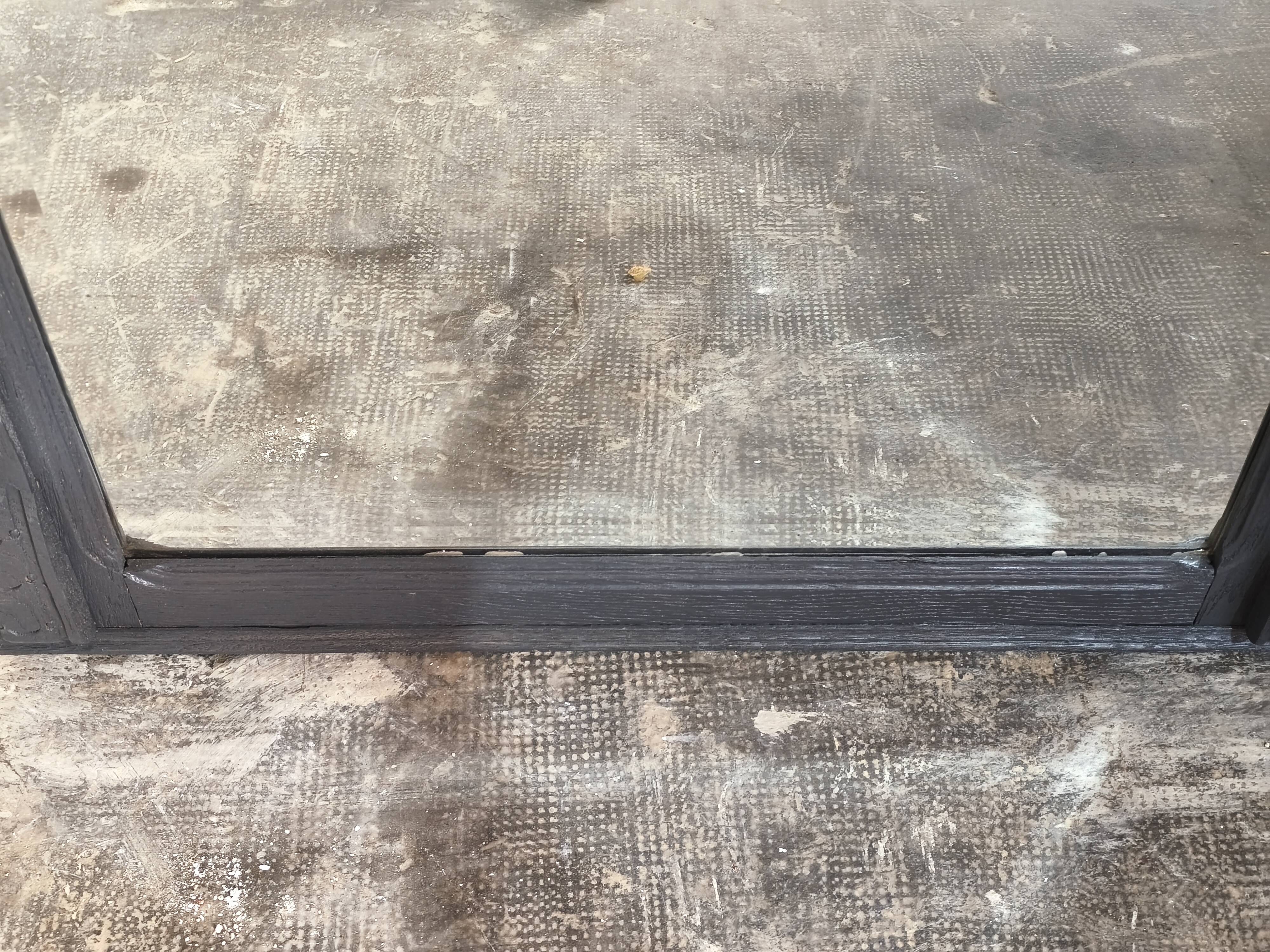 1920s mirror in dark grey painted oak