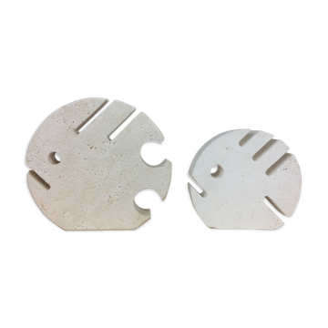 Fratelli Mannelli fish card holder in travertine