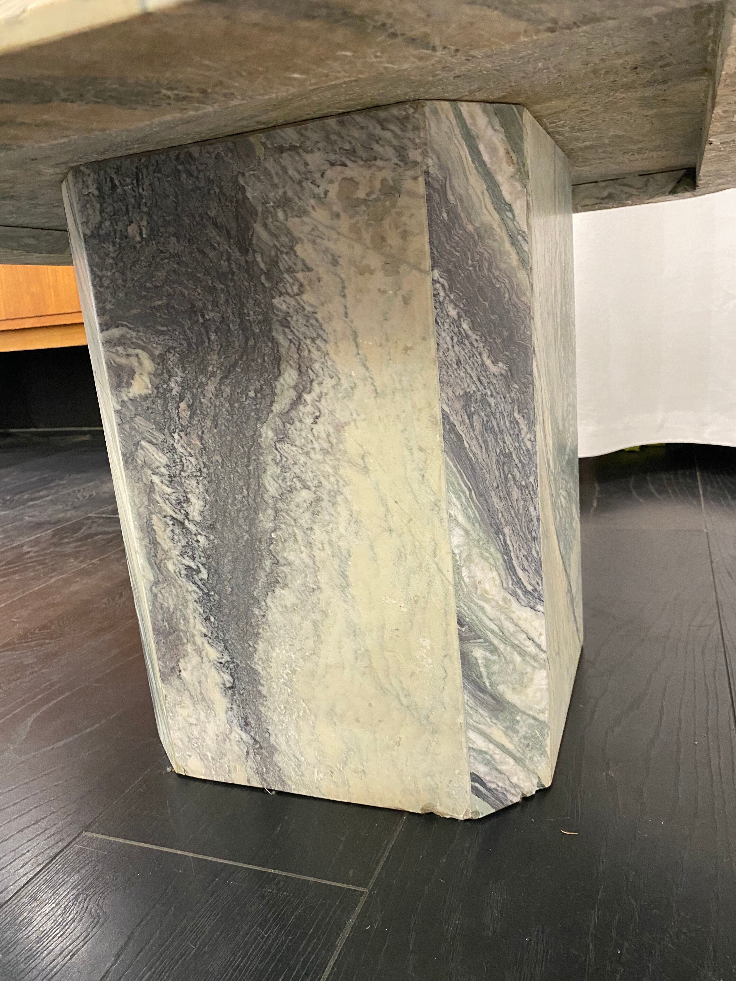 Green marble coffee table