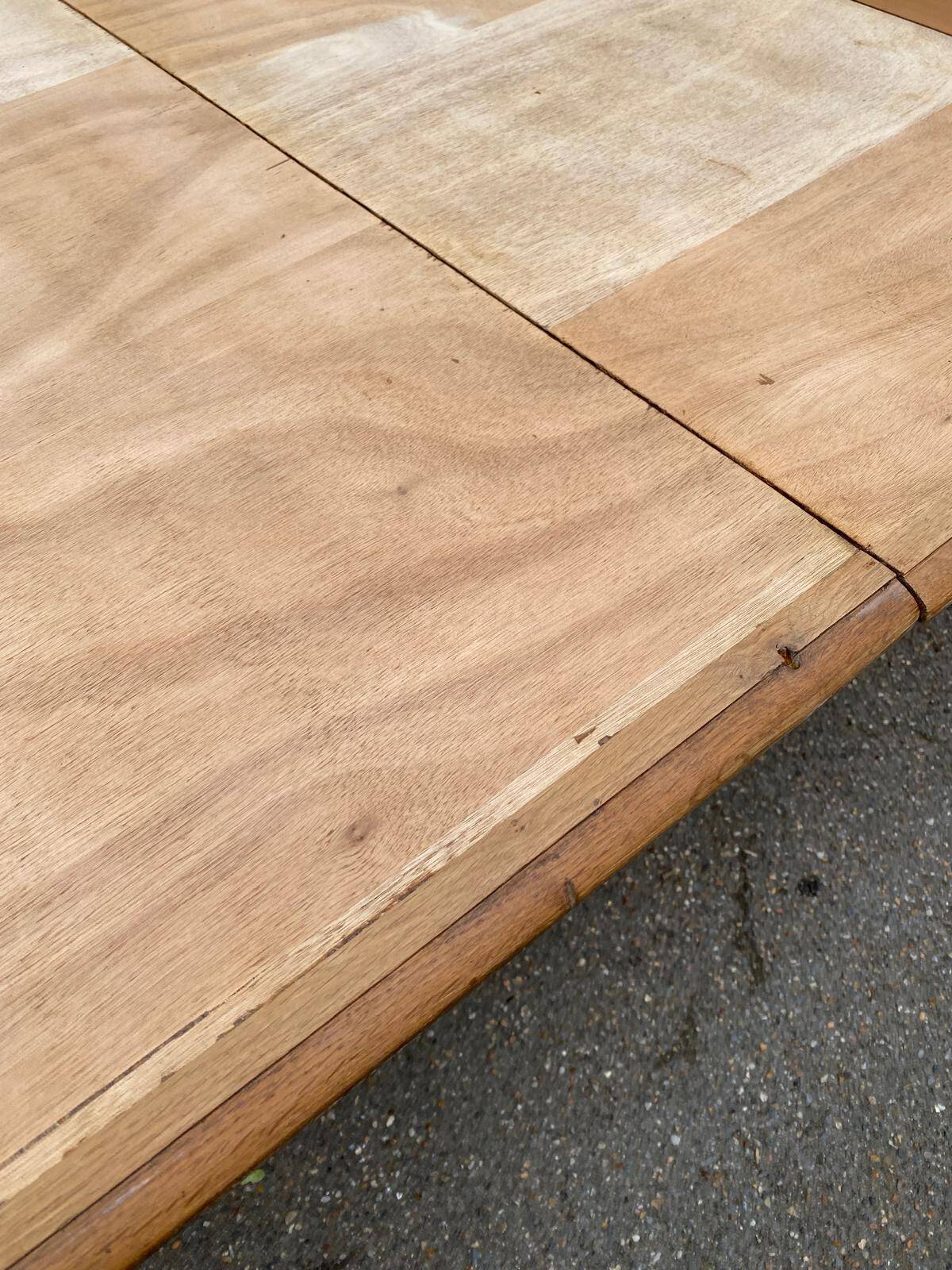 Louis Philippe round extendable dining table refurbished 215cm