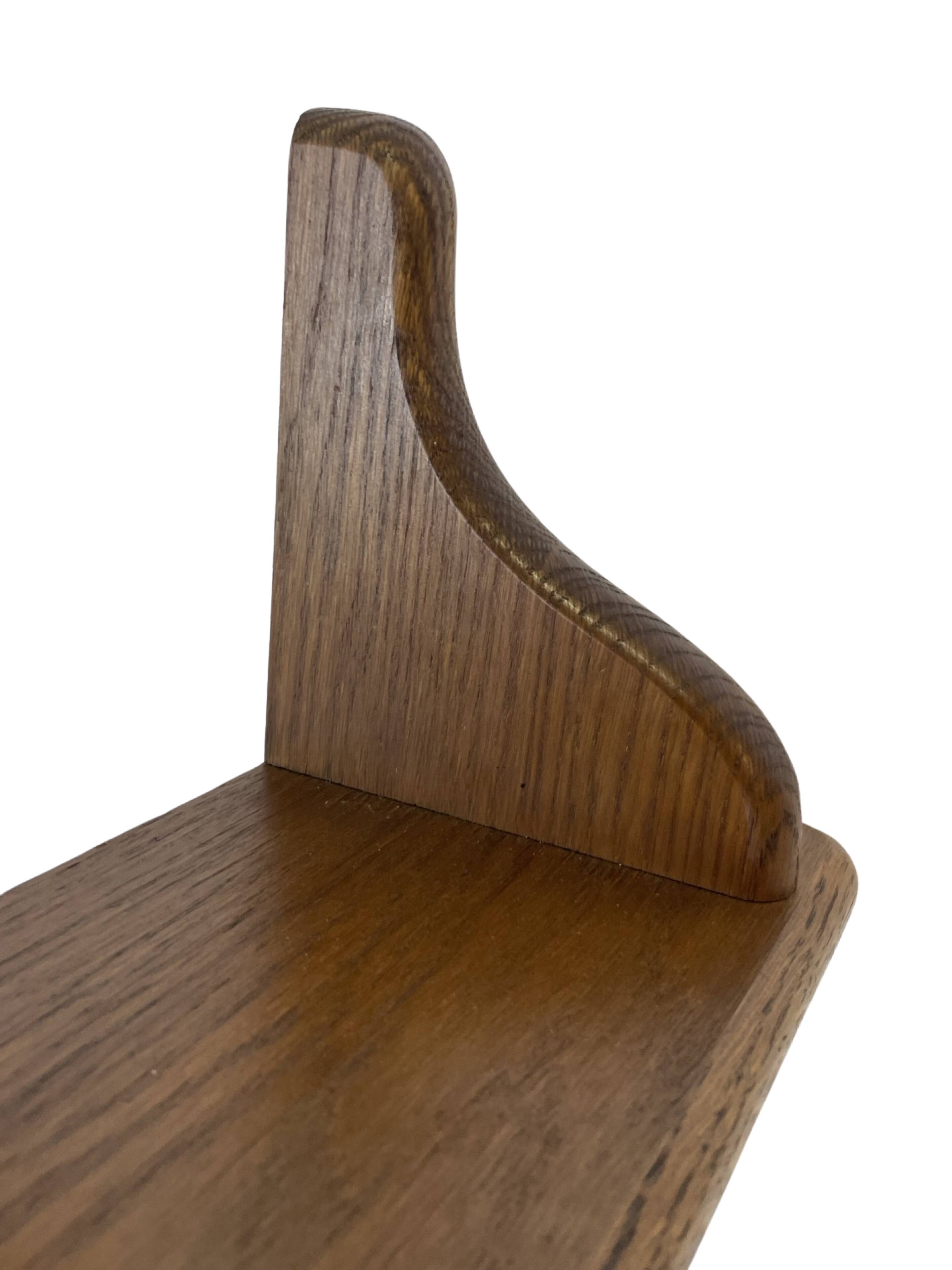 Vintage oak wall rack book shelf 1960s wood minimalist design