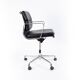 Charles & Ray Eames EA217 Office Chair in Chrome and Black leather, Vitra