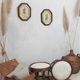 Rattan pouf