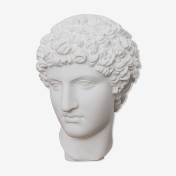 Greek head in matt white plaster