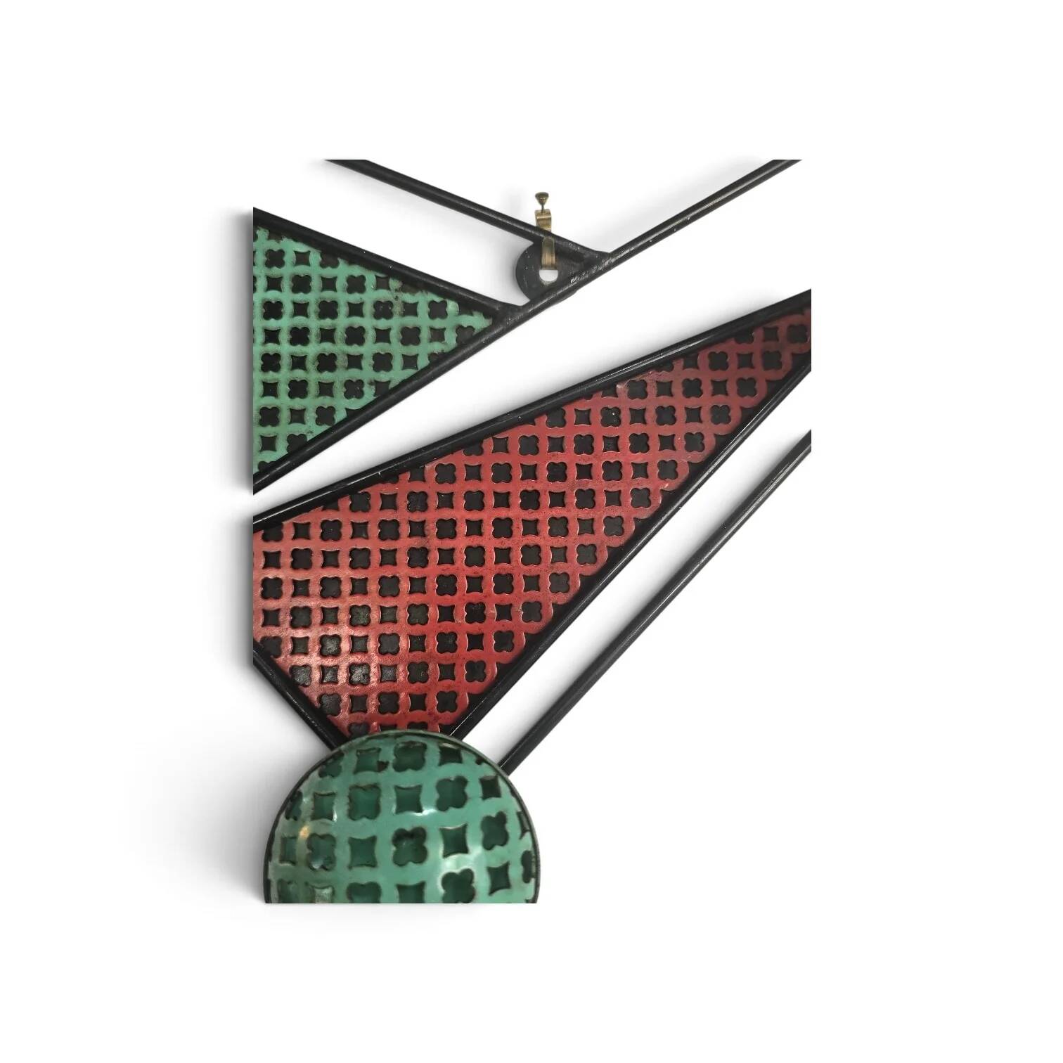 Wall-mounted coat rack attributed to Mathieu Matégot – France, 1950s