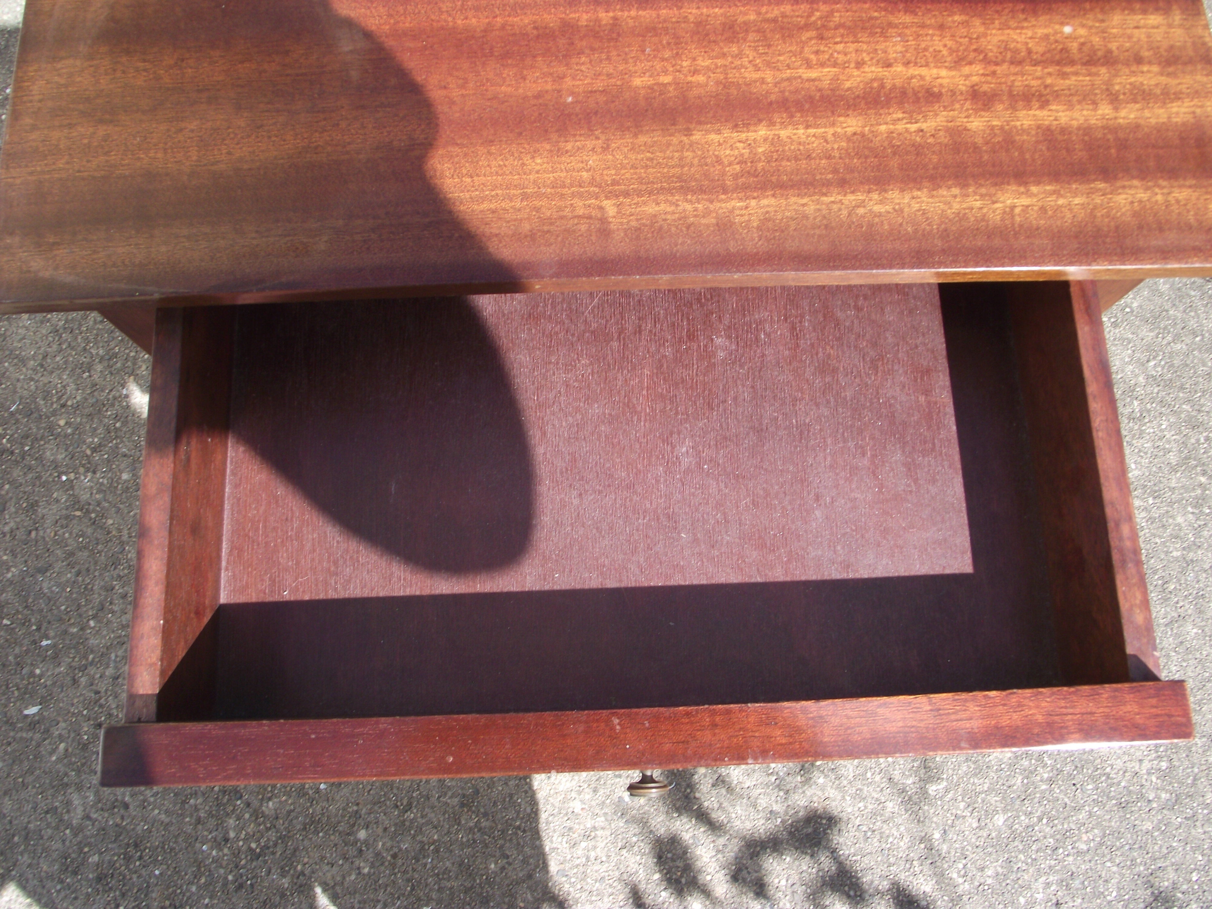 Solid mahogany board bedside table