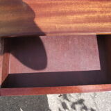 Solid mahogany board bedside table