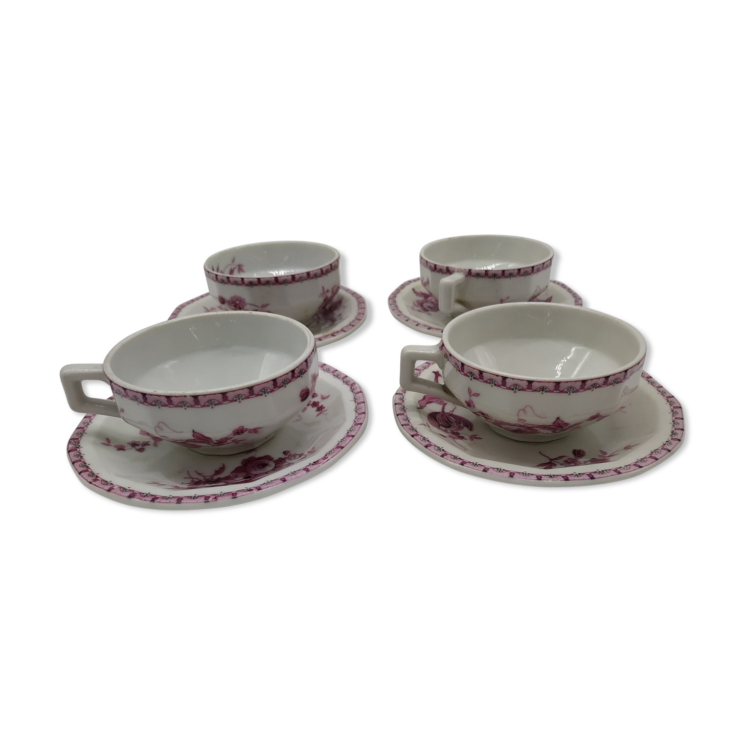 Set of 4 coffee cups from the Bernardaud house in Limoges
