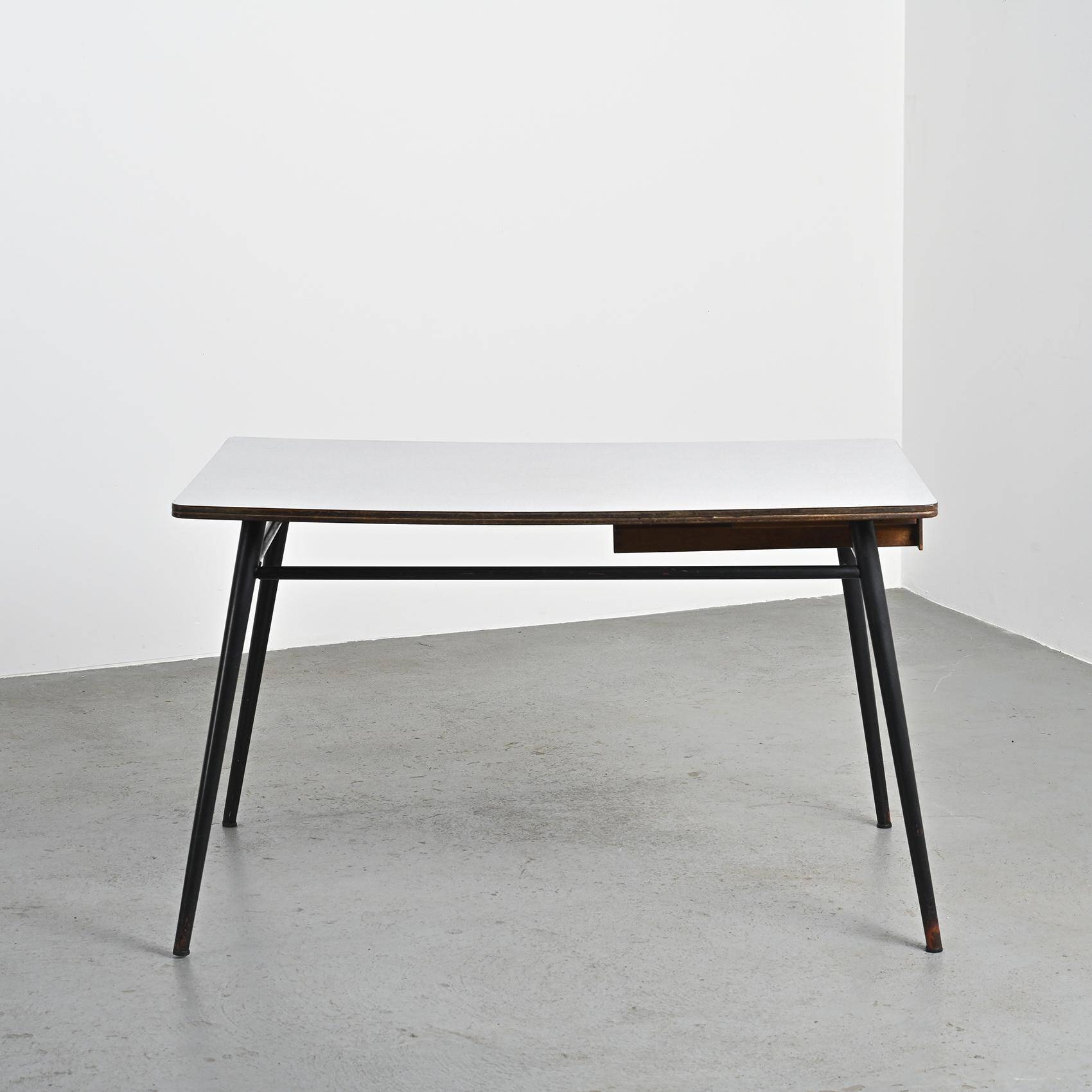 Kitchen table and chairs set by André Sornay, Lyon 1955