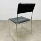 4 chaises Spaghetti de Giandomenico Belotti cuir noir pour Alias