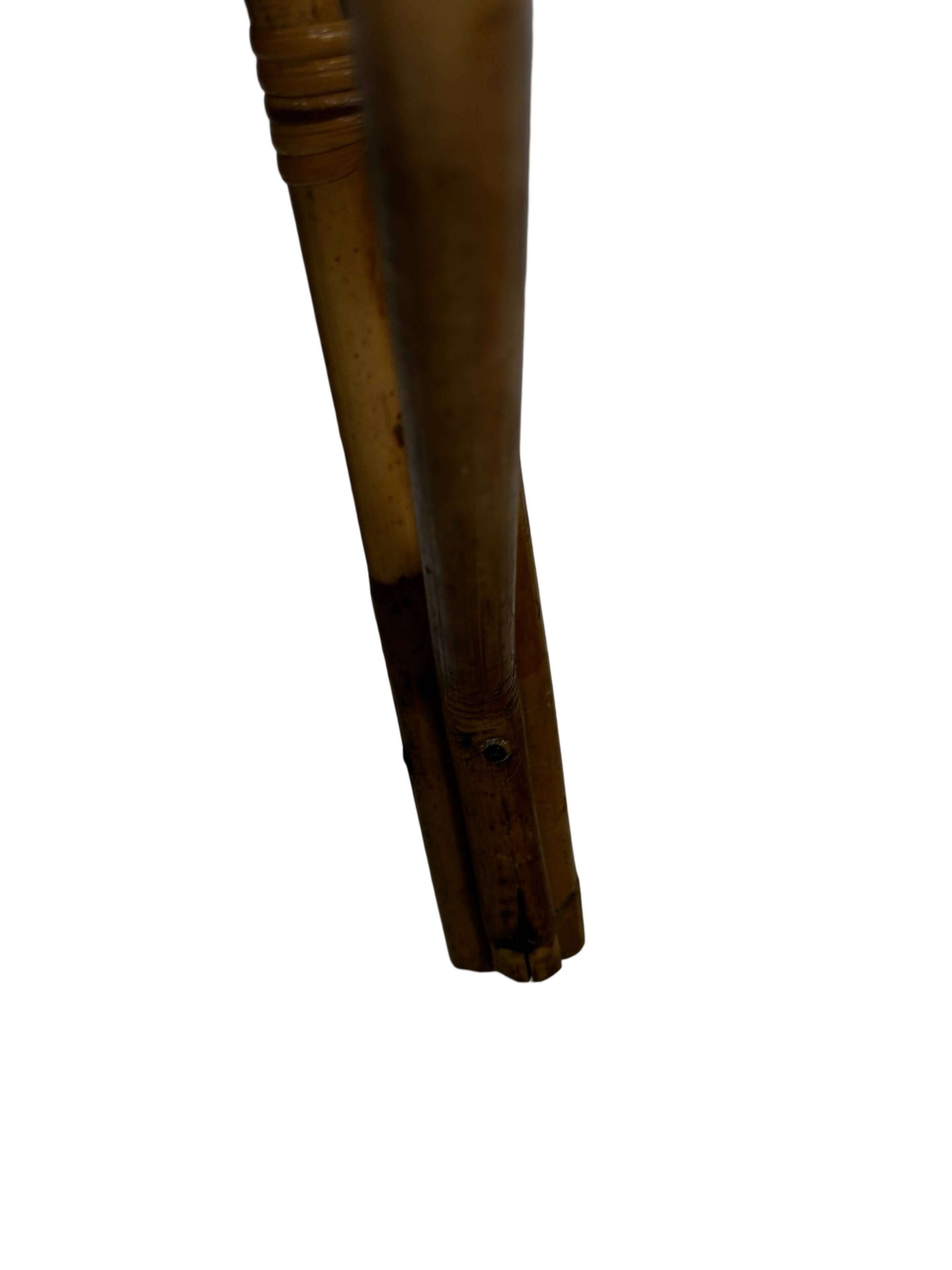 Ensemble vintage de 4 fauteuils club en rotin Rohe Noordwolde 1960