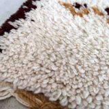 Vintage moroccan rug berber handmade 74cm x 136cm 1970s