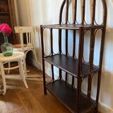 Vintage rattan bookcase