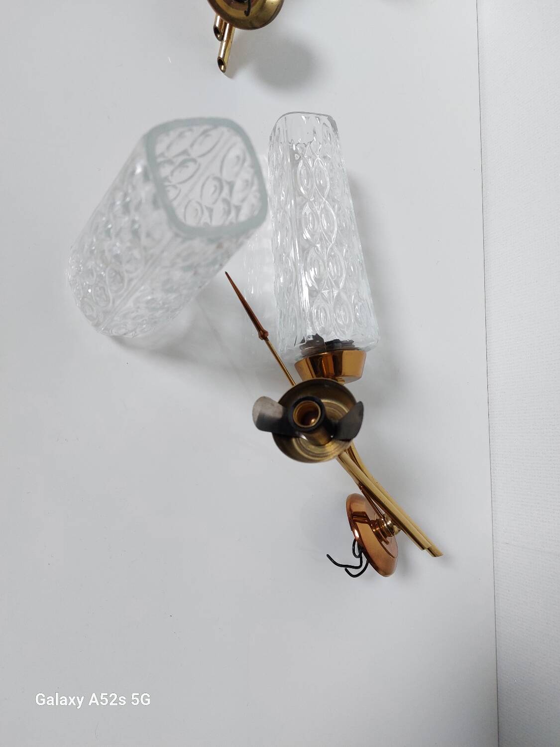 Pair of double art deco wall lights