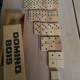 Old wooden dominoes game