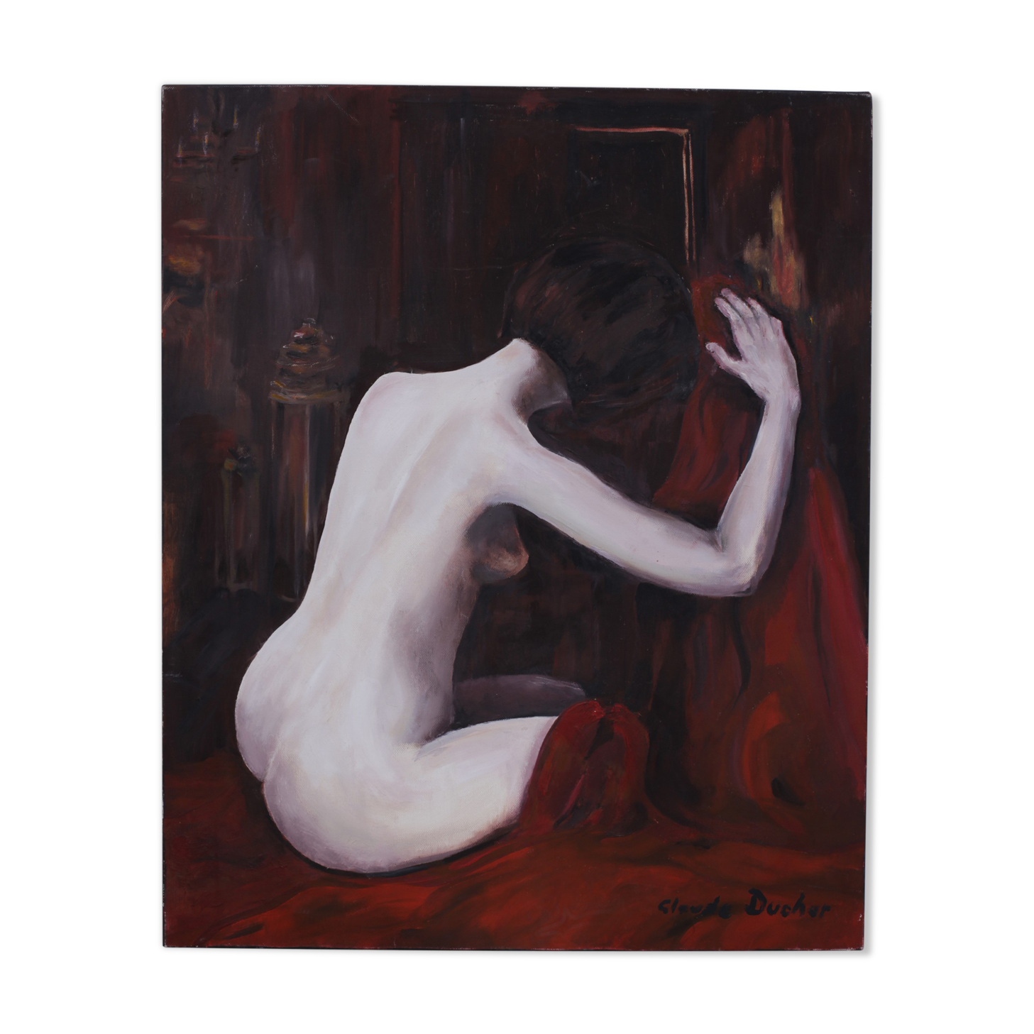 Nu féminin huile sur toile signée