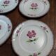 Assiettes plates série de six grès Niderviller décor Cassandre XXème