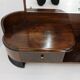 1930s art deco toilet cabinet with mirror in walnut, czechoslovakia
